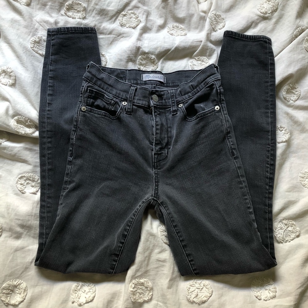 Madewell High Riser Skinny Jeans in Gray